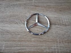 Mercedes Benz Glossy Silver Round Emblem Logo