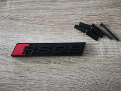 Audi RSQ8 Black Grill Emblem Logo