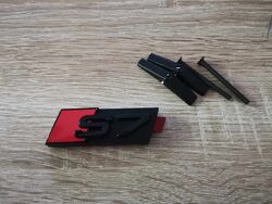 Audi S7 Black Grill Emblem Logo