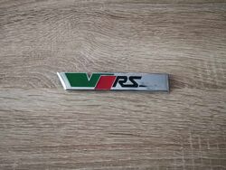 Skoda VRS Silver Emblem Logo Old Style