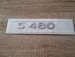 Mercedes Benz S 480 Silver Emblem Newest Font