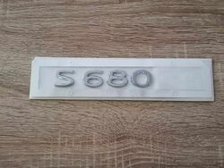 Mercedes Benz S 680 Silver Emblem Newest Font