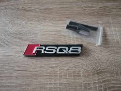 Audi RSQ8 Silver Grill Emblem Logo