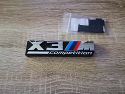 BMW X3M Competition Silver Grill Emblem Logo