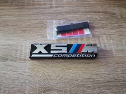 BMW X5M Competition Silver Grill Emblem Logo