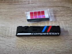 BMW X6M Competition Black Grill Emblem Logo