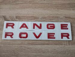 Range Rover Lettering Red Emblem Logo