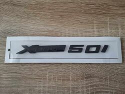BMW xDrive 50i Black Emblem Logo New Style