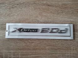 BMW xDrive 20d Silver Emblem Logo New Style