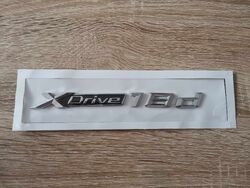 BMW xDrive 18d Silver Emblem Logo New Style