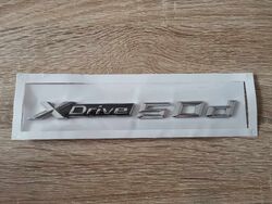 BMW xDrive 50d Silver Emblem Logo New Style
