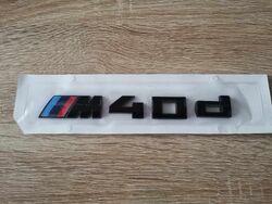 BMW M40d Black Emblem Logo Small Size