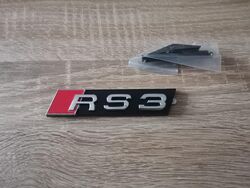 Audi RS3 Silver Grill Emblem Logo