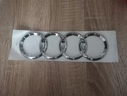 Audi Rings Silver Rear Emblem Logo 20.2 cm length