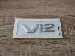 Mercedes Benz V12 Silver Emblem Old Style