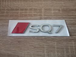Audi SQ7 Silver with Red Emblem Logo Newest Style