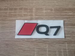 Audi Q7 Black with Red Emblem Logo Newest Style