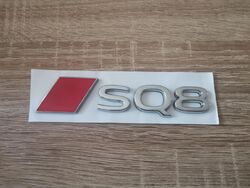 Audi SQ8 Silver with Red Emblem Logo Newest Style