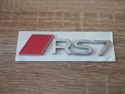Audi RS7 Silver with Red Emblem Logo Newest Style