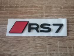 Audi RS7 Black with Red Emblem Logo Newest Style
