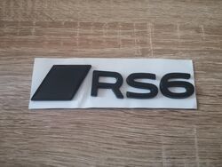 Audi RS6 Glossy Black Emblem Logo Newest Style