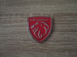 Peugeot Red with Silver Metal Emblem Newest Style