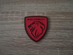 Peugeot Red with Black Metal Emblem Newest Style