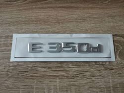 Mercedes Benz E 350d Glossy Silver Emblem Logo