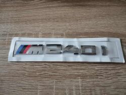 BMW M240i Glossy Silver Emblem Logo
