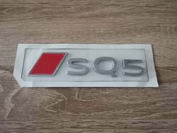 Audi SQ5 Silver with Red Emblem Logo Newest Style