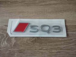 Audi SQ3 Silver with Red Emblem Logo Newest Style