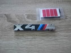 BMW X4M Silver Grill Emblem Logo