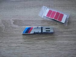 BMW M8 Glossy Silver Grill Emblem