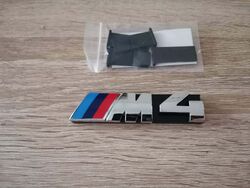 BMW M4 Glossy Silver Grill Emblem