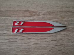 Volkswagen R Red Fender Emblems