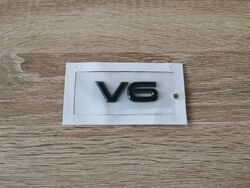 Volkswagen V6 Glossy Black Emblem New Style