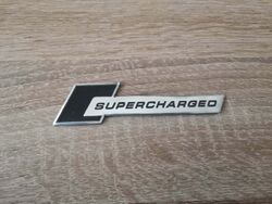 Audi Supercharged Sticker Silver with Black