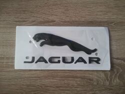 Jaguar Black Set Emblems Logos