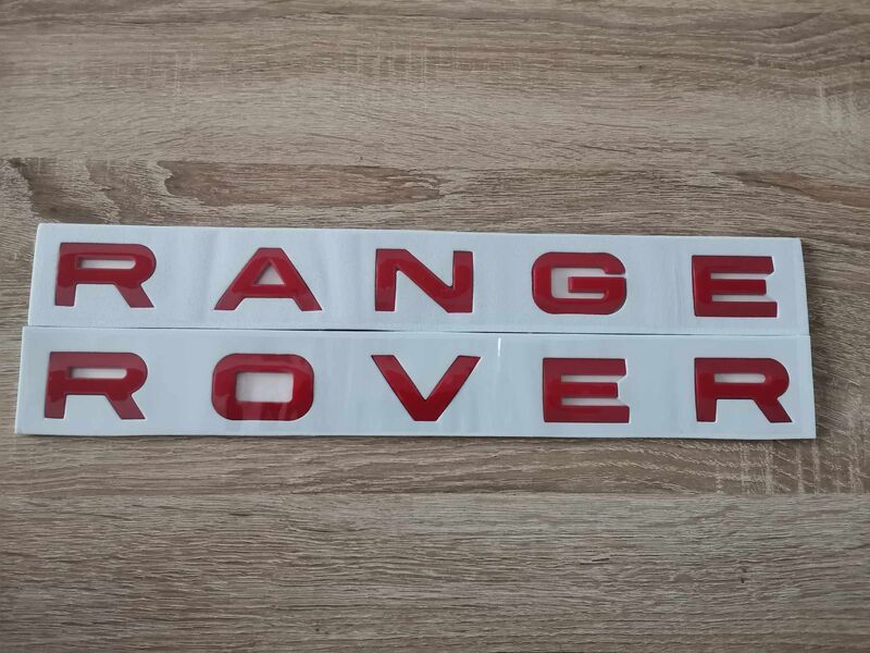 Range Rover Lettering Red Emblem Logo - http://autobeauties.com/