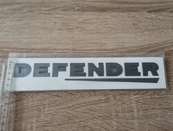 Defended Lettering Land Rover Defender Lettering Grey Rear Emblem Logo - http://autobeau